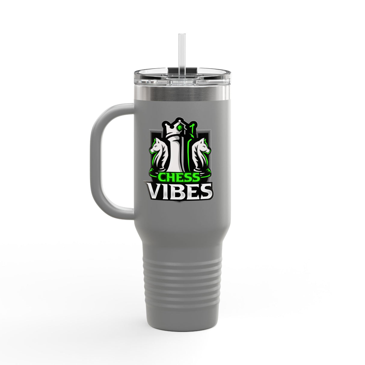 Green Chess Vibes Insulated Travel Mug, 40oz