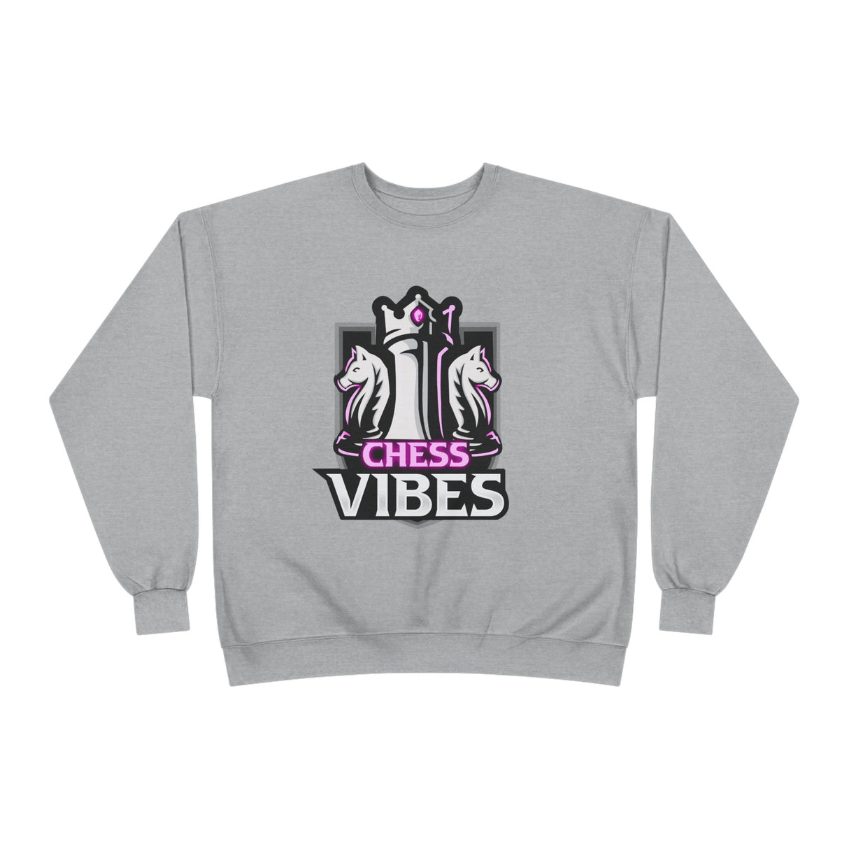 Pink Chess Vibes Logo Crewneck Sweatshirt