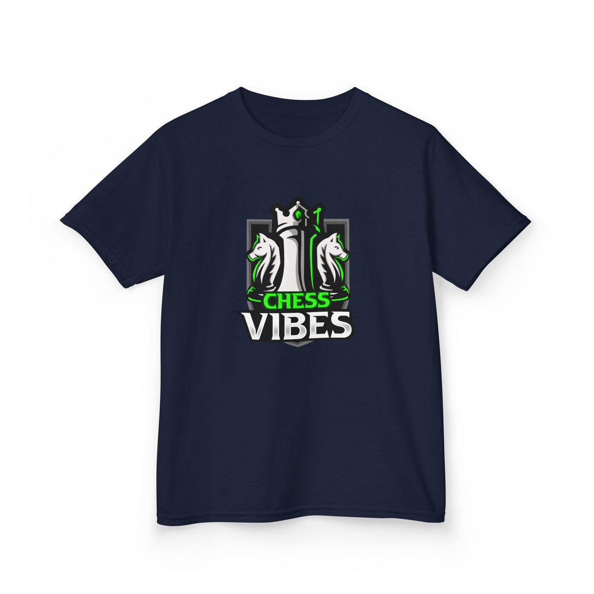 Green Chess Vibes Logo Kids T-Shirt