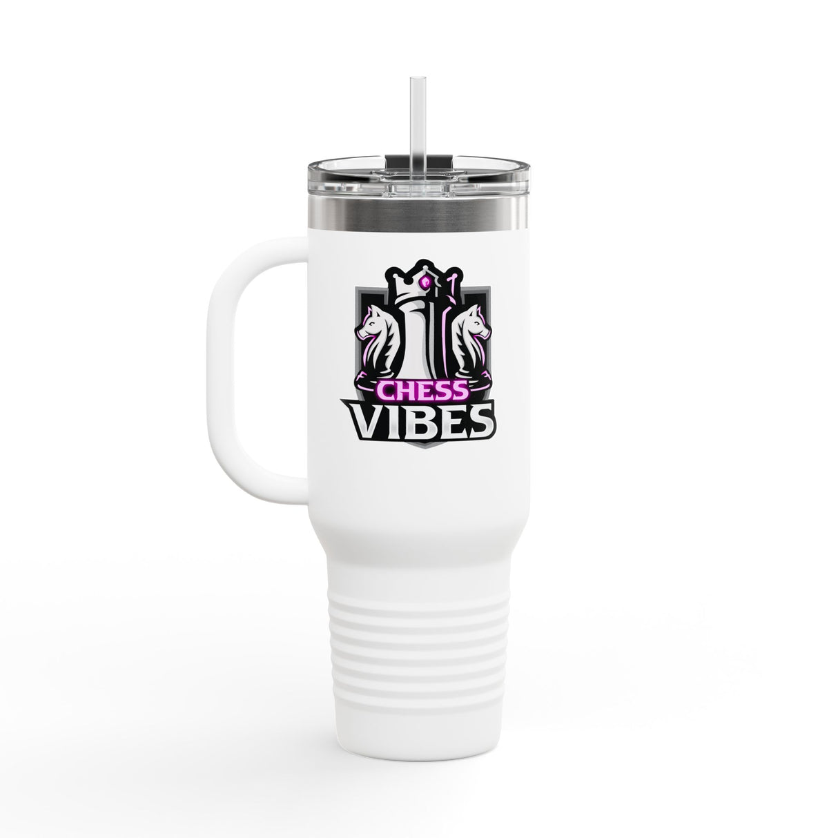 Pink Chess Vibes Insulated Travel Mug, 40oz