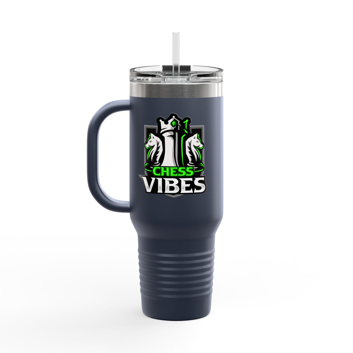 Green Chess Vibes Insulated Travel Mug, 40oz
