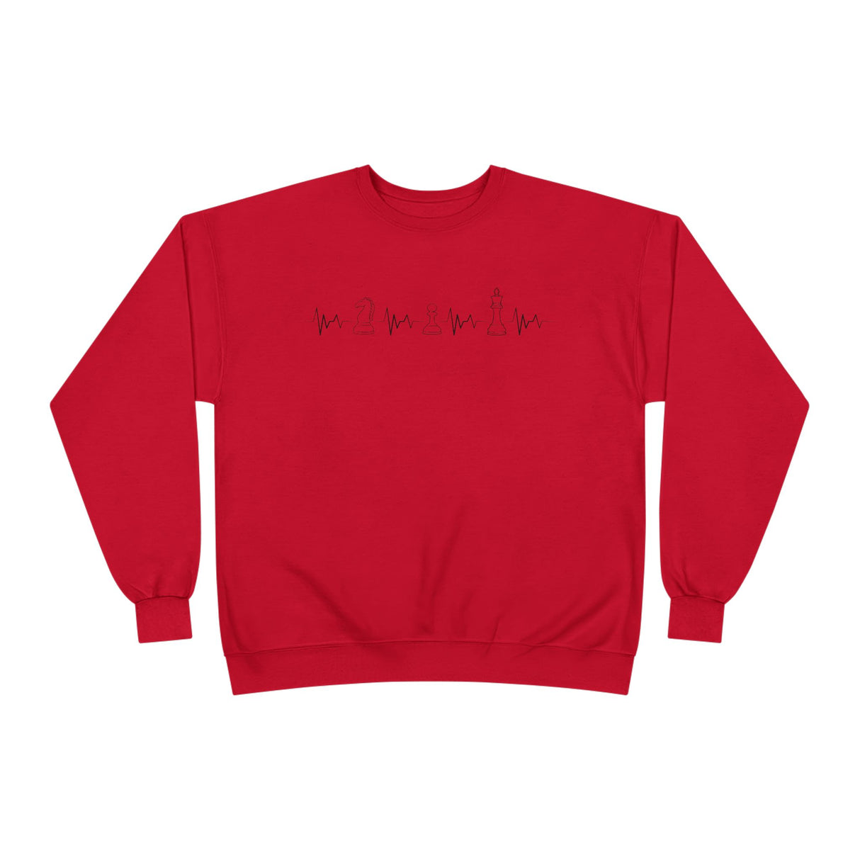 Knight Pawn King Heartbeat Crewneck Sweatshirt