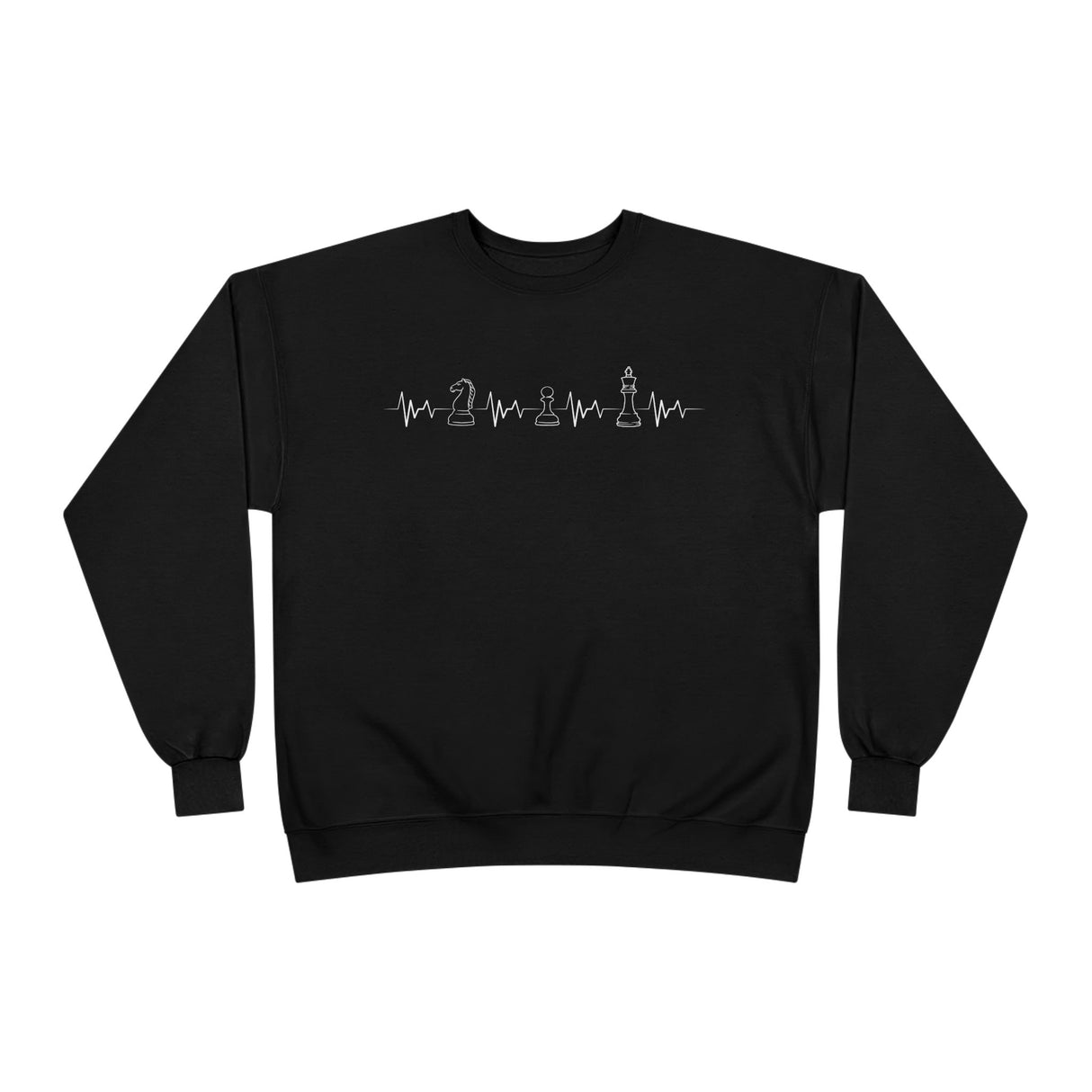 Knight Pawn King Heartbeat Crewneck Sweatshirt