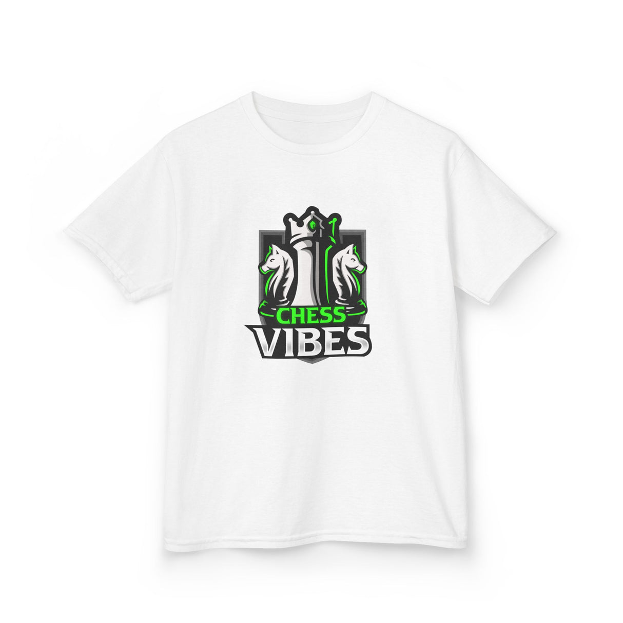 Green Chess Vibes Logo Kids T-Shirt