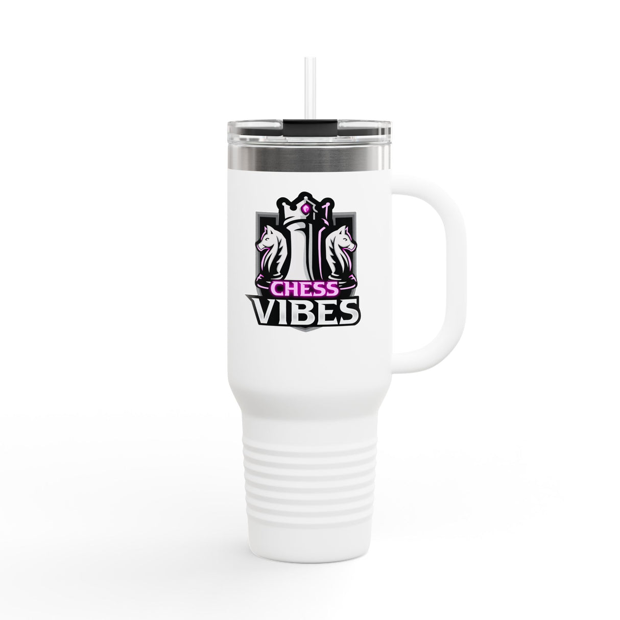 Pink Chess Vibes Insulated Travel Mug, 40oz