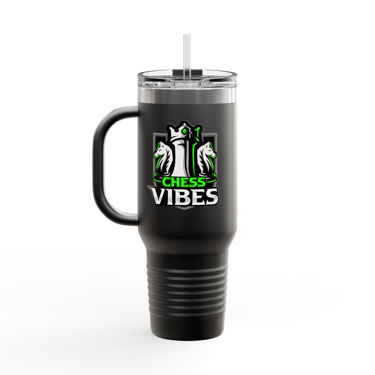 Green Chess Vibes Insulated Travel Mug, 40oz