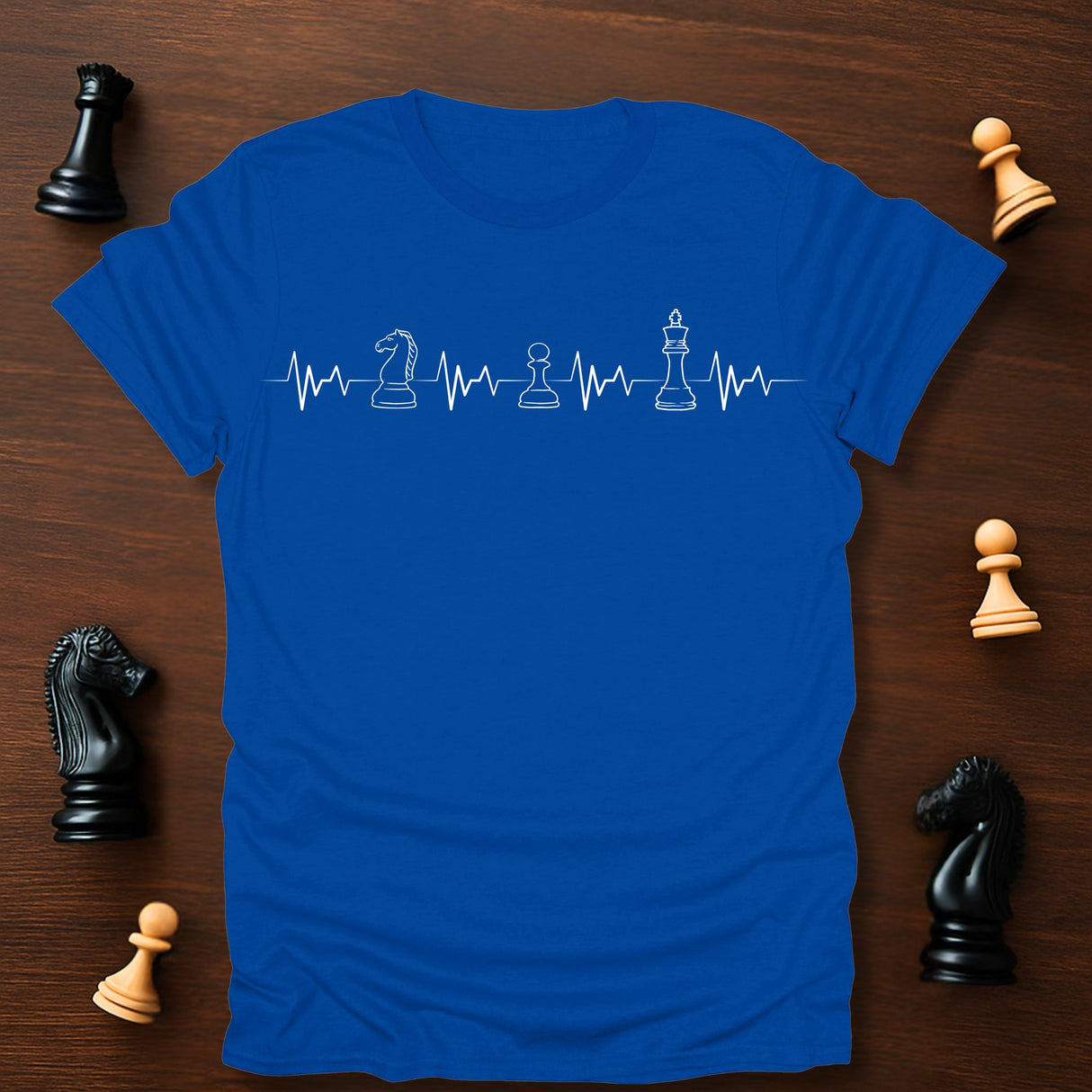 Knight Pawn King Heartbeat T-Shirt