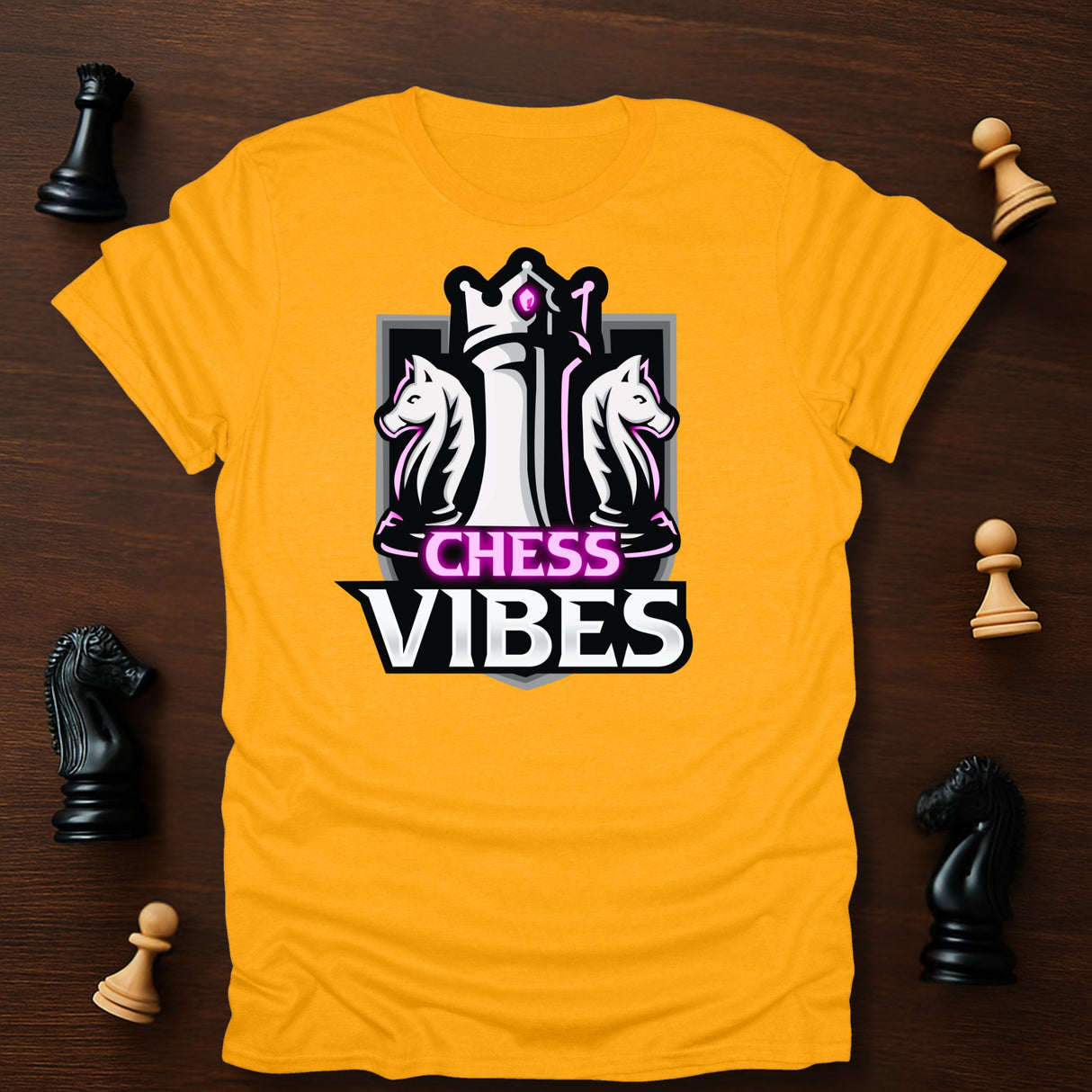 Pink Chess Vibes Logo T-Shirt