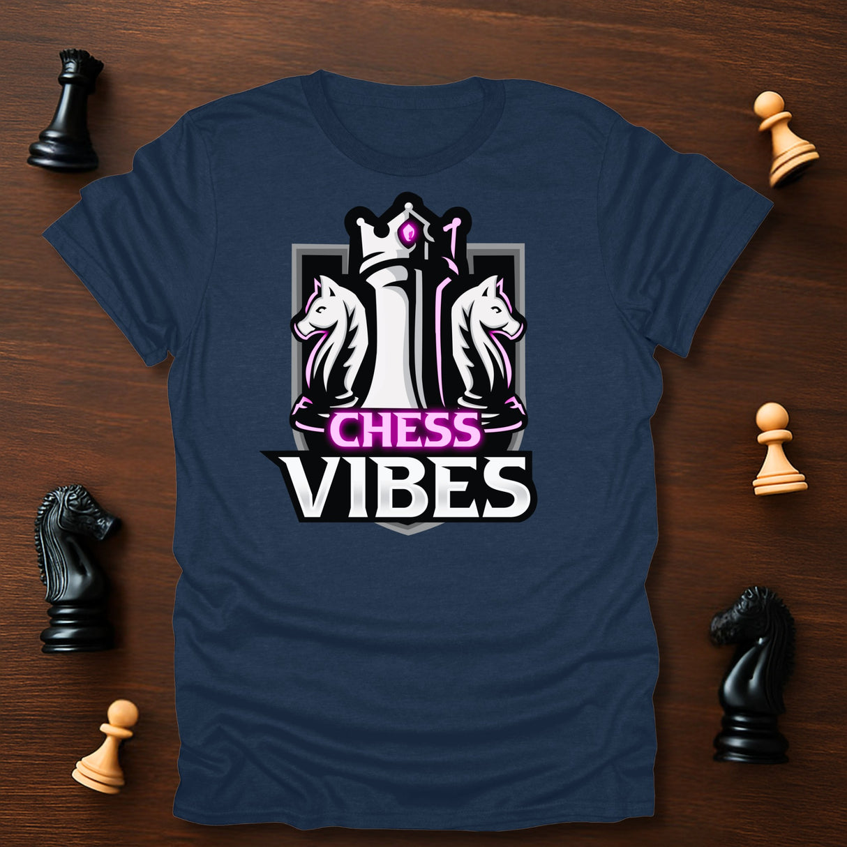Pink Chess Vibes Logo T-Shirt