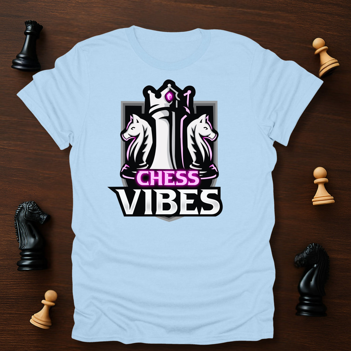 Pink Chess Vibes Logo T-Shirt