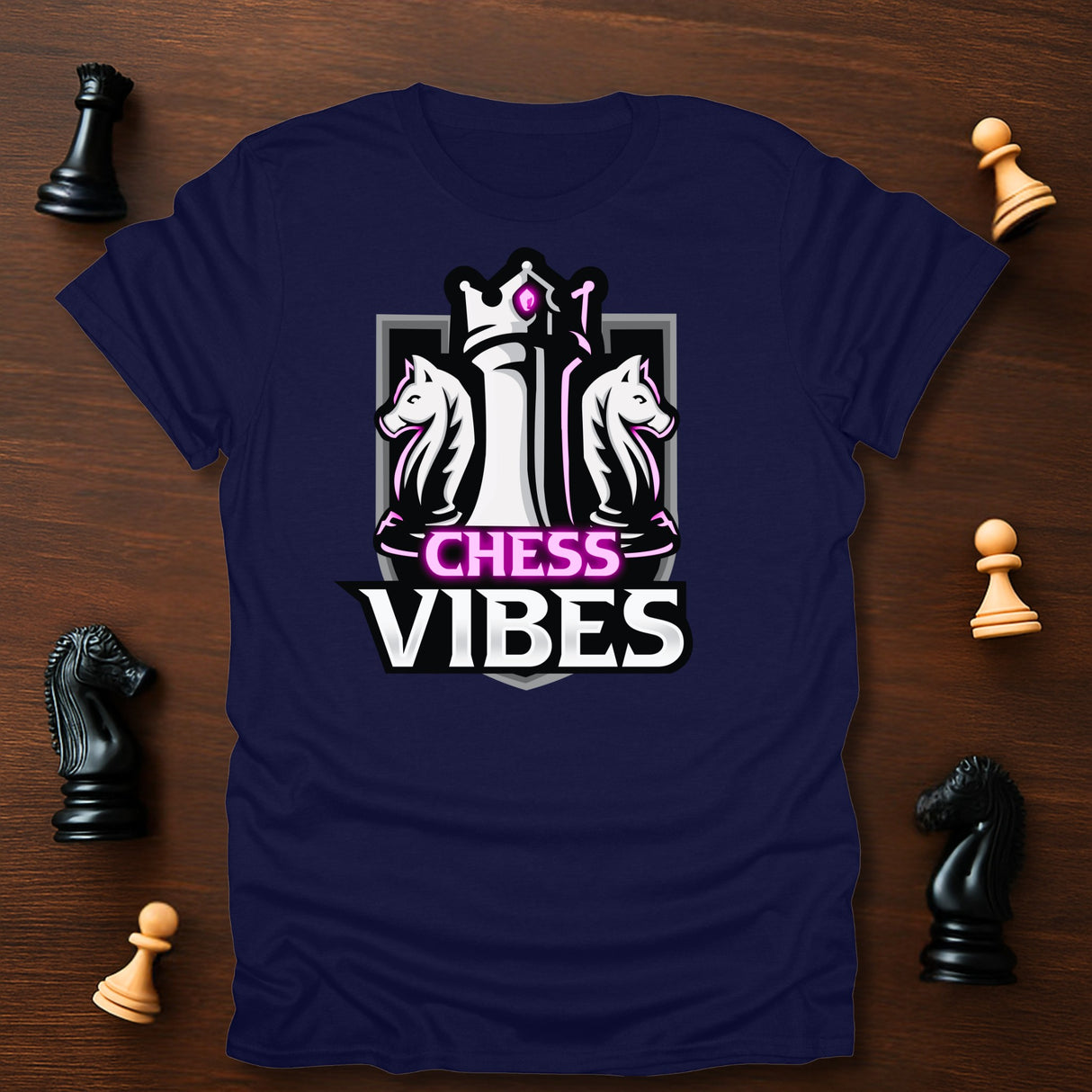 Pink Chess Vibes Logo T-Shirt