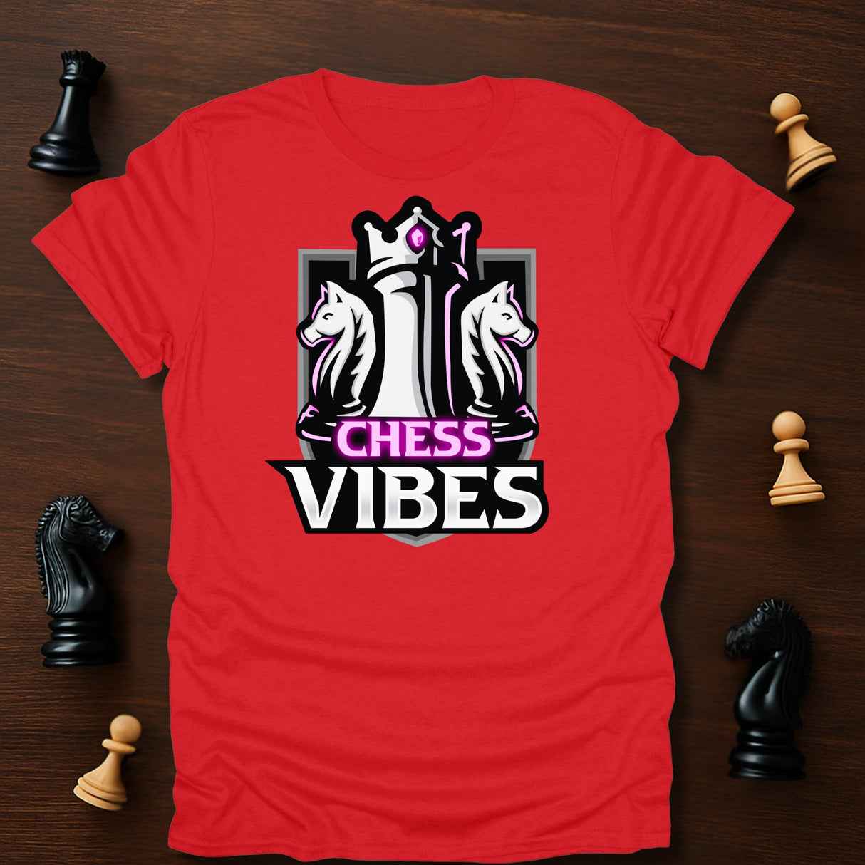 Pink Chess Vibes Logo T-Shirt