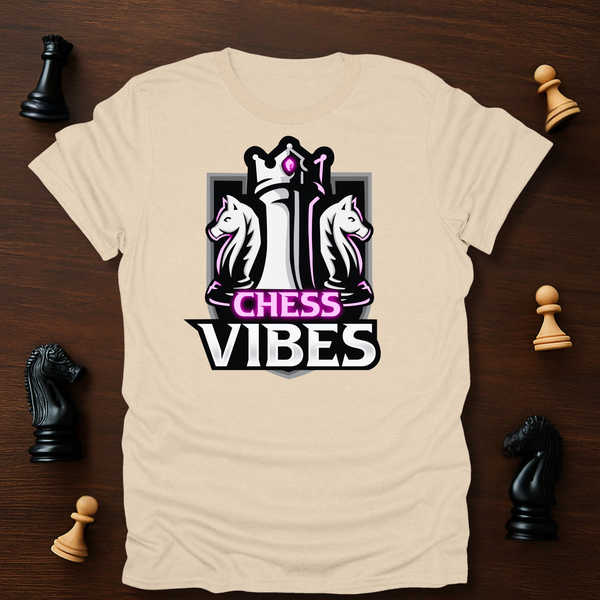 Pink Chess Vibes Logo T-Shirt