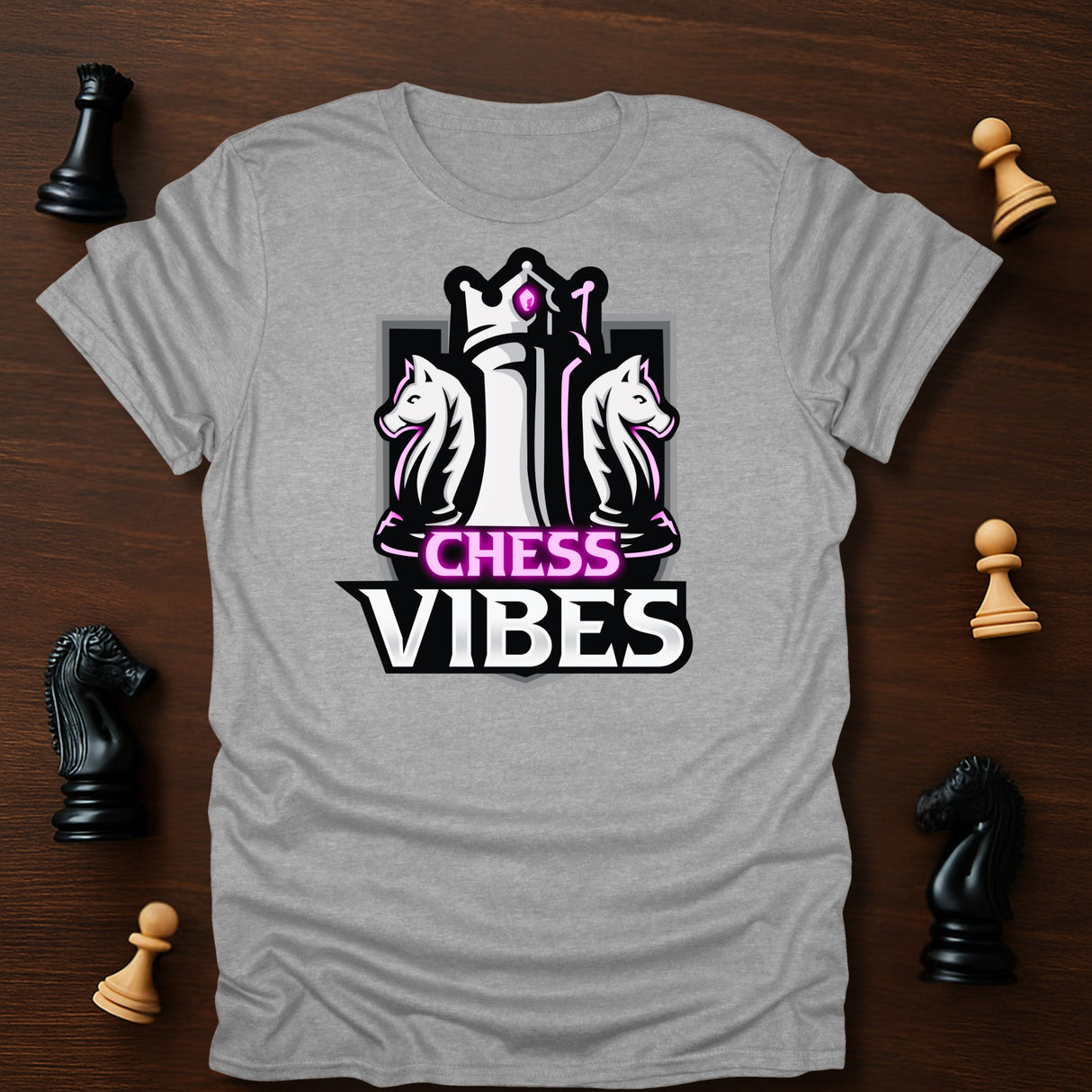 Pink Chess Vibes Logo T-Shirt
