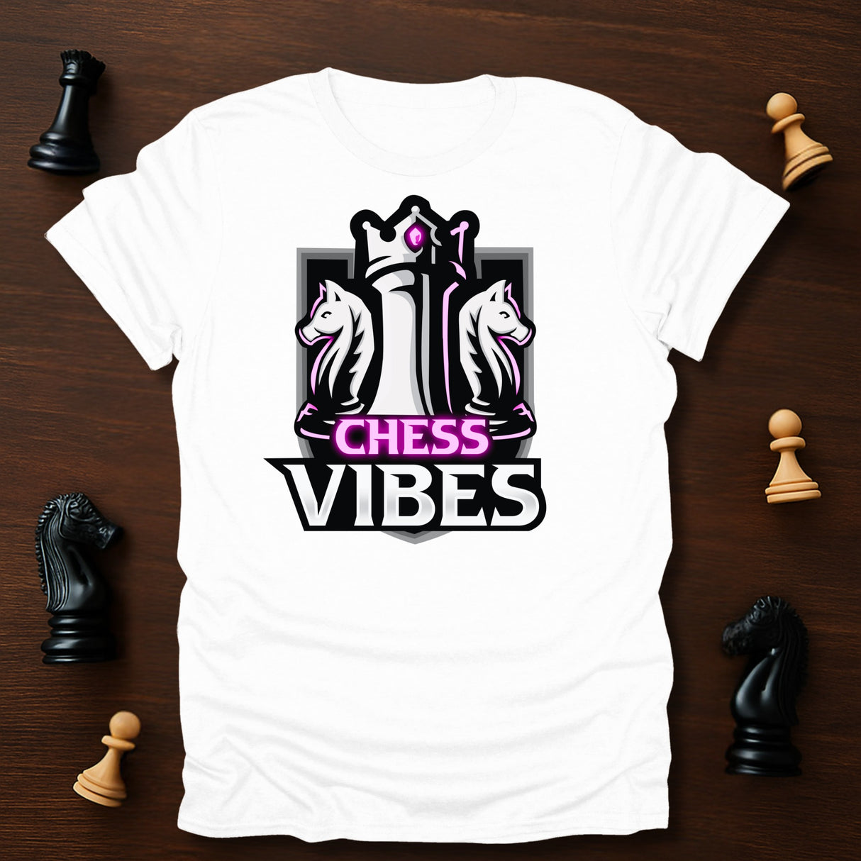 Pink Chess Vibes Logo T-Shirt