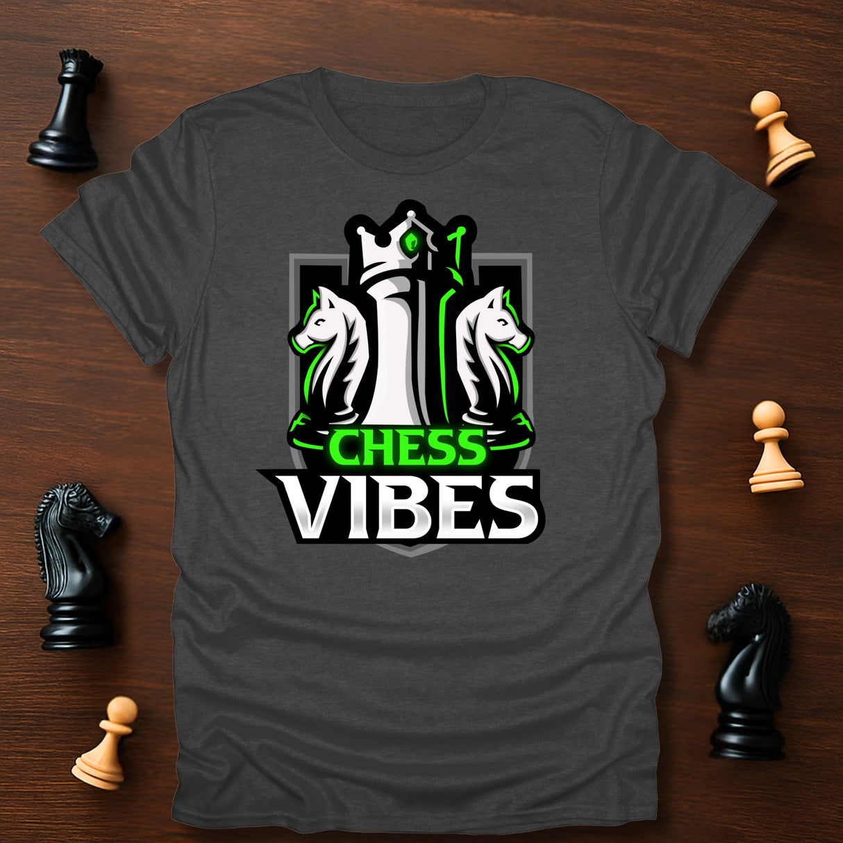 Green Chess Vibes Logo T-Shirt