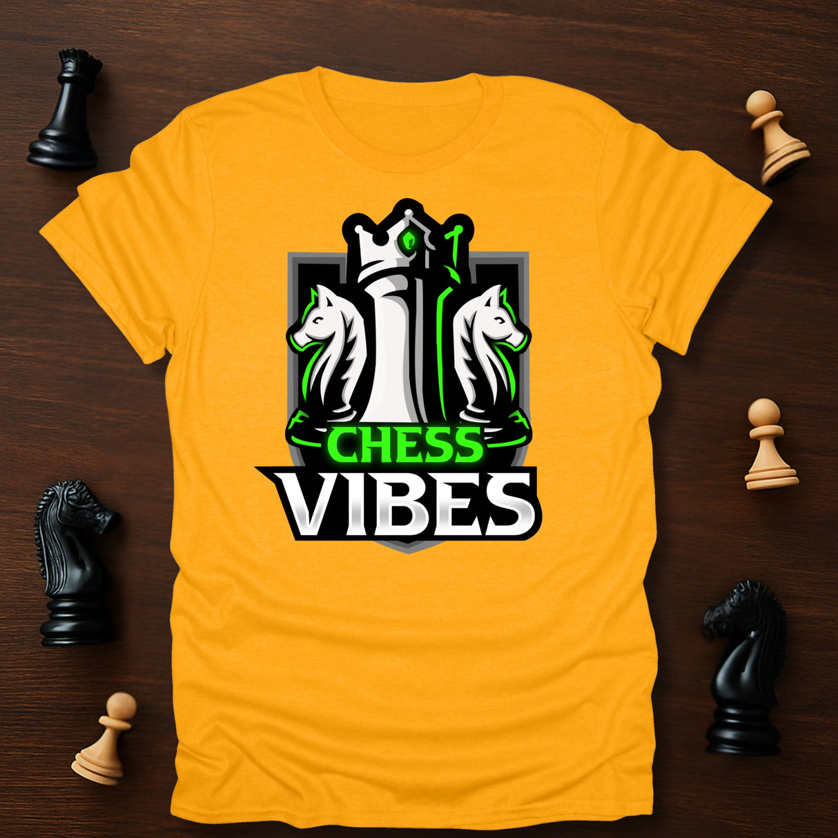Green Chess Vibes Logo T-Shirt