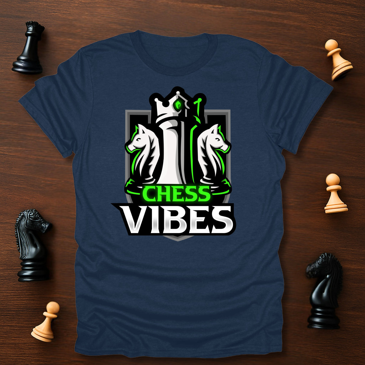 Green Chess Vibes Logo T-Shirt