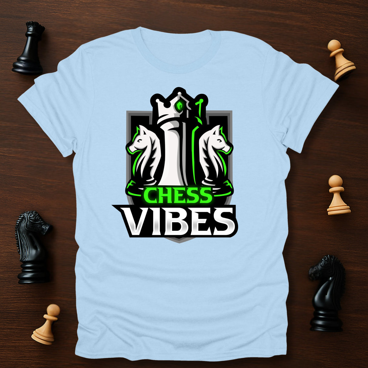 Green Chess Vibes Logo T-Shirt