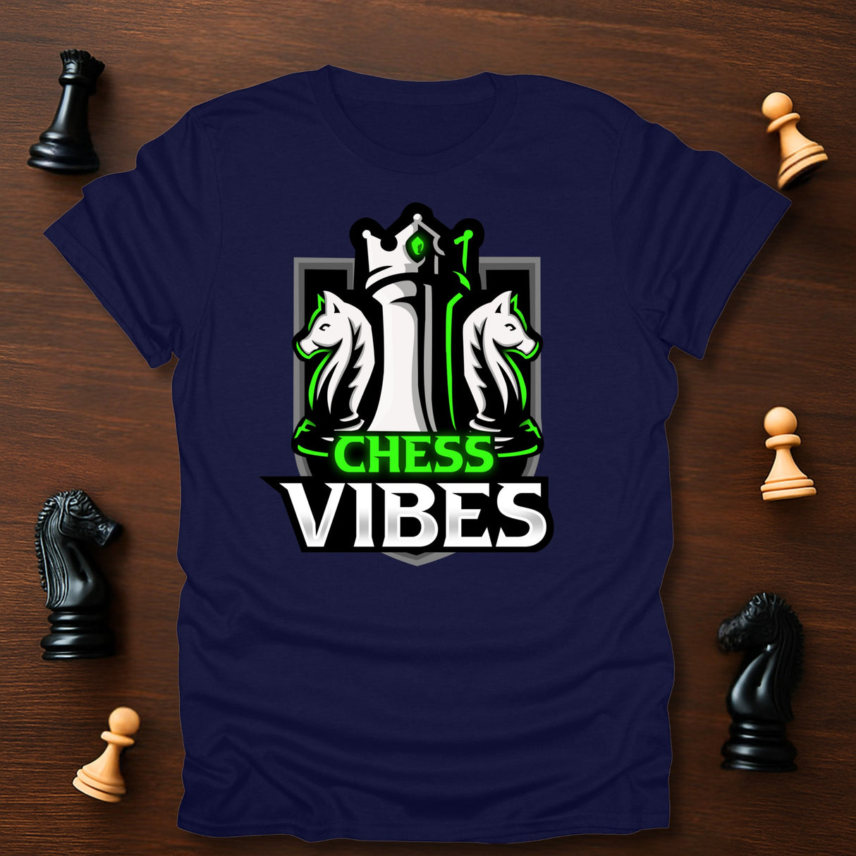 Green Chess Vibes Logo T-Shirt