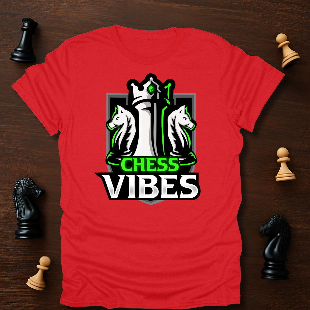Green Chess Vibes Logo T-Shirt