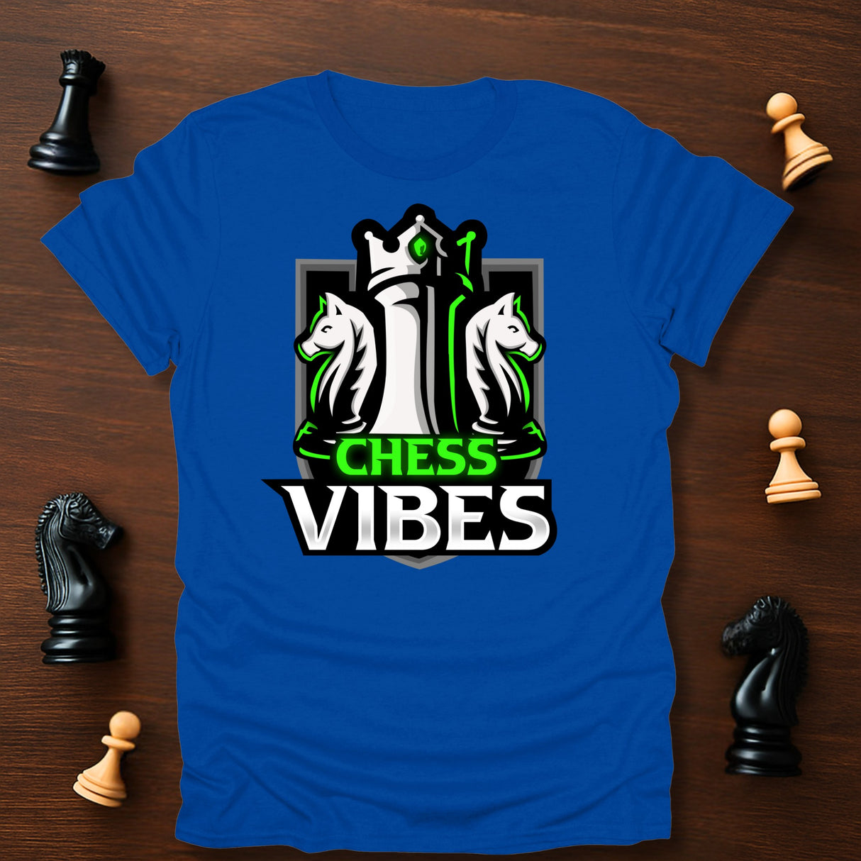 Green Chess Vibes Logo T-Shirt