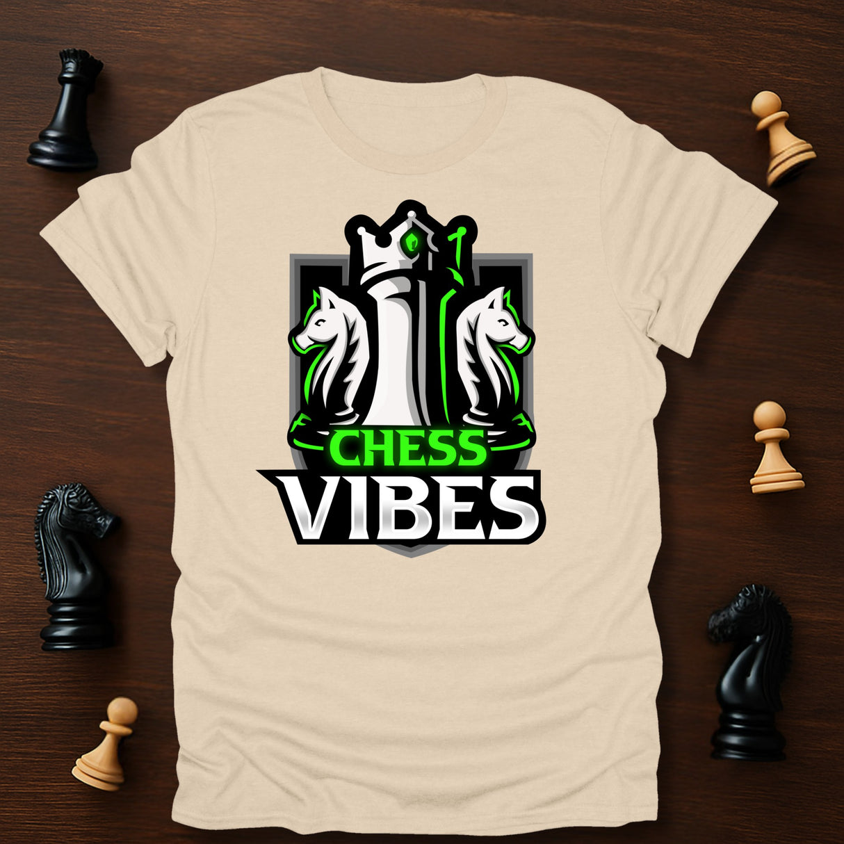 Green Chess Vibes Logo T-Shirt