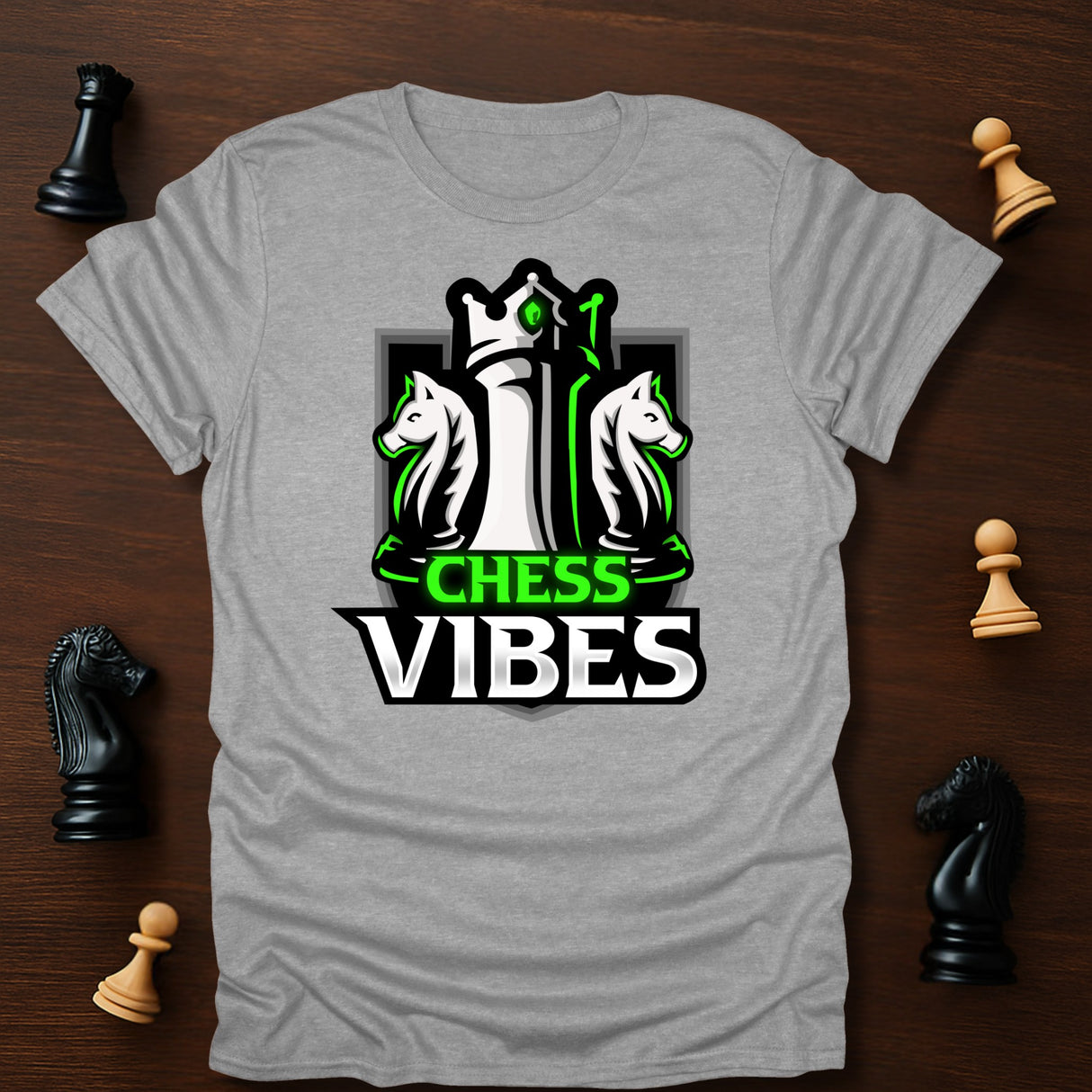 Green Chess Vibes Logo T-Shirt