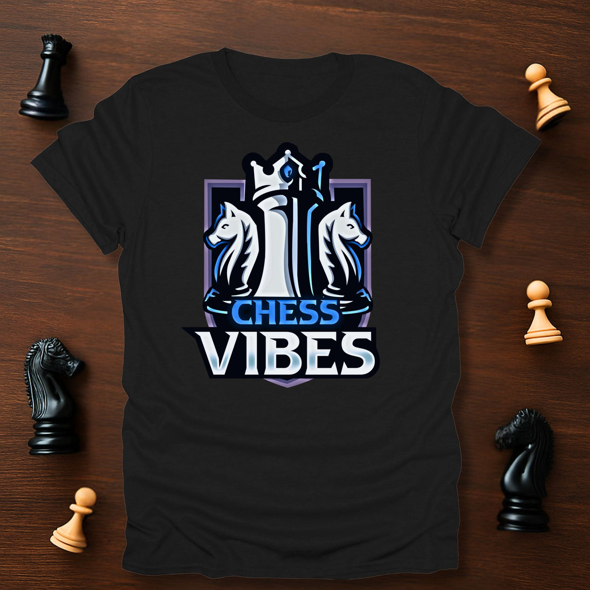 Blue Chess Vibes Logo T-Shirt