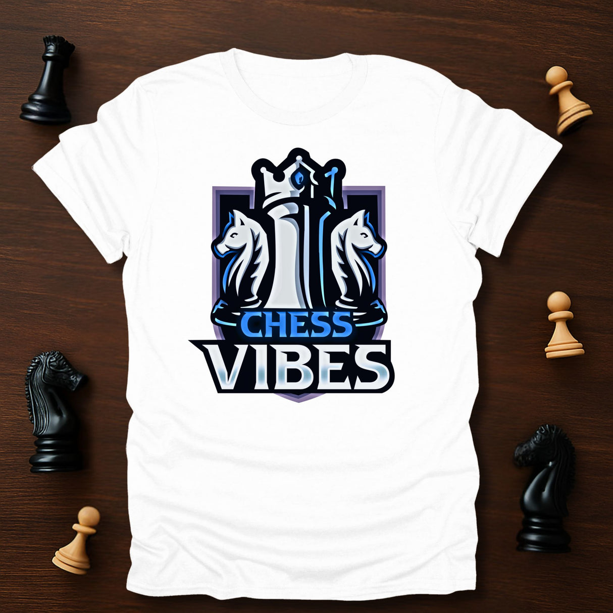 Blue Chess Vibes Logo T-Shirt