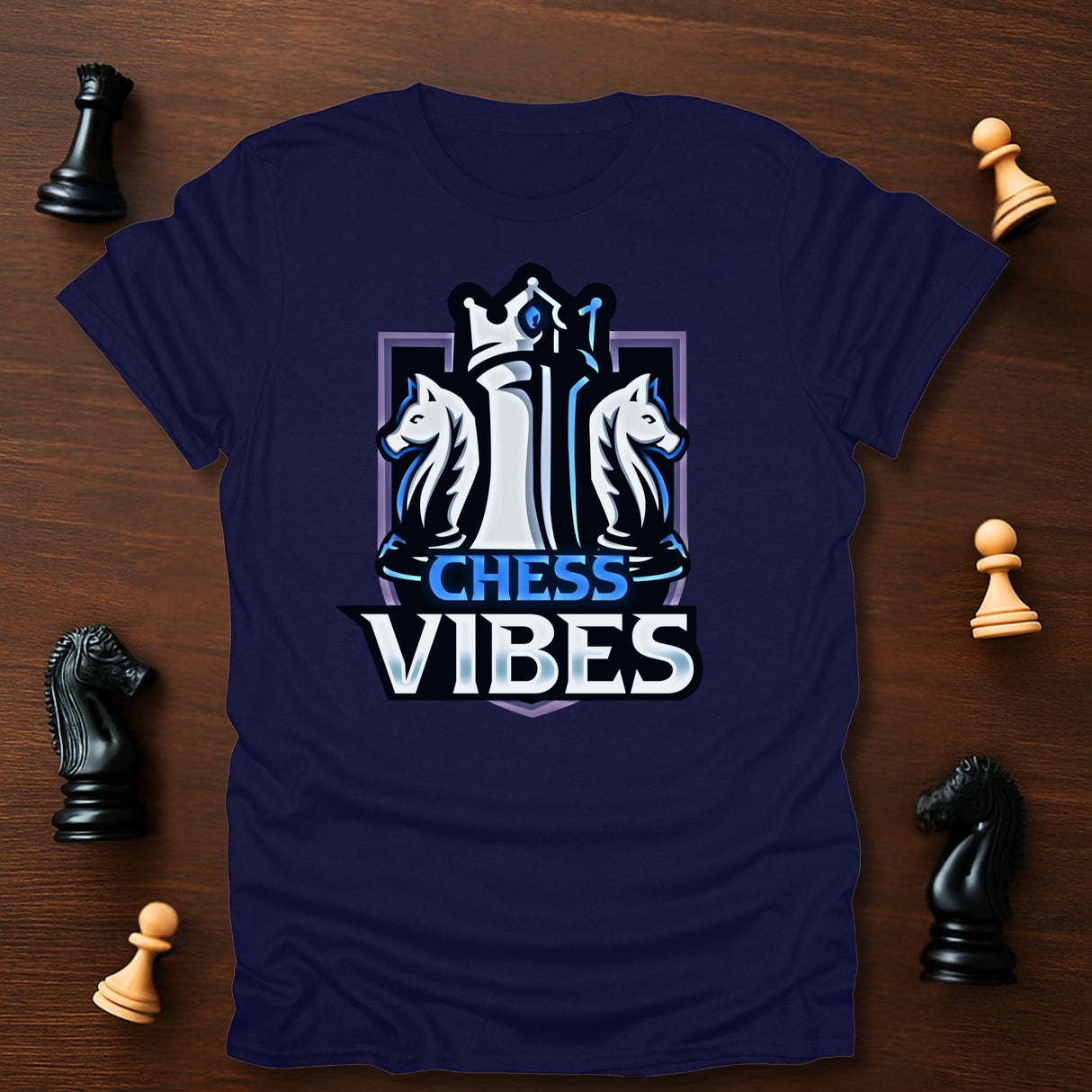 Blue Chess Vibes Logo T-Shirt