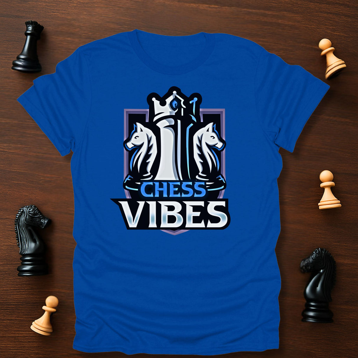 Blue Chess Vibes Logo T-Shirt