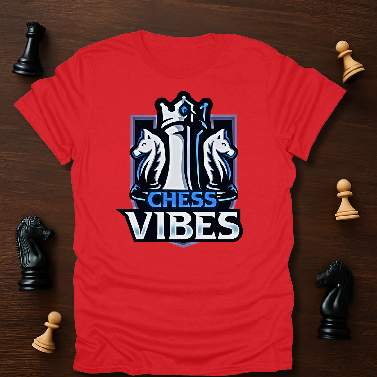 Blue Chess Vibes Logo T-Shirt