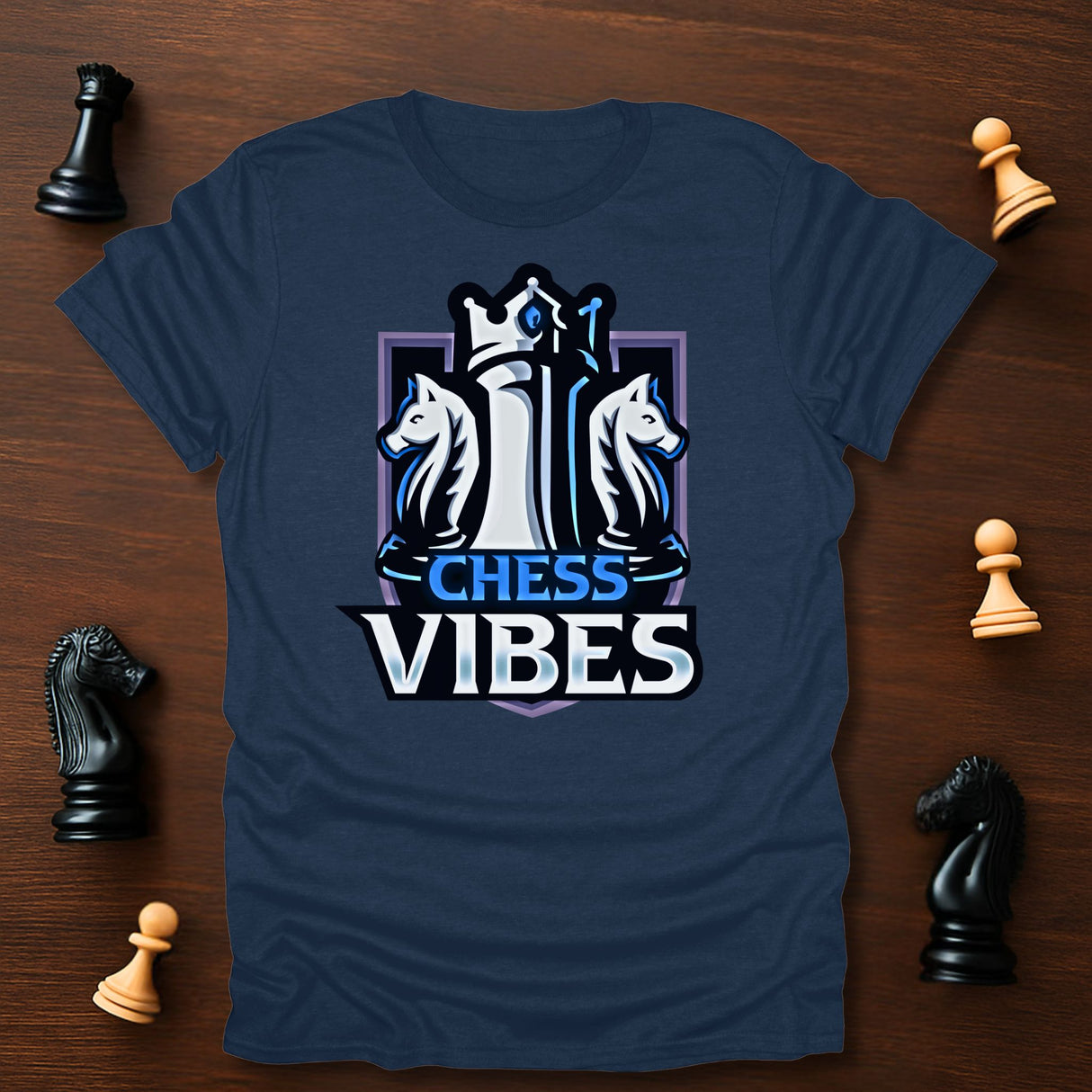 Blue Chess Vibes Logo T-Shirt