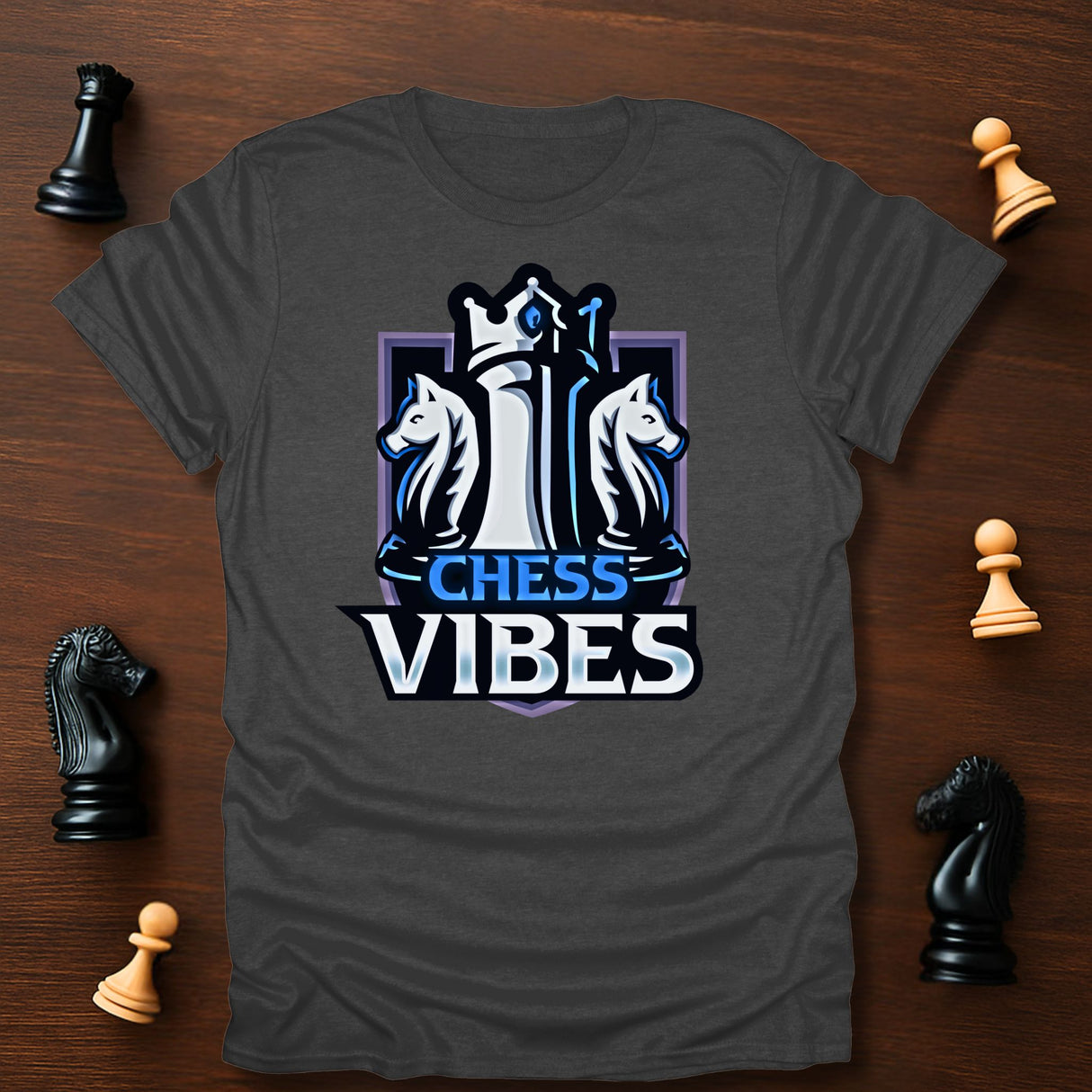 Blue Chess Vibes Logo T-Shirt
