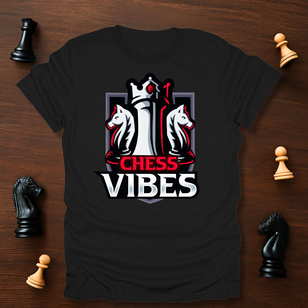Red Chess Vibes Logo T-Shirt