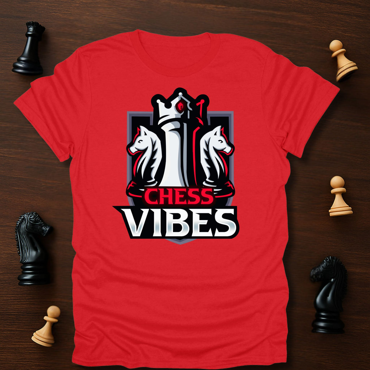 Red Chess Vibes Logo T-Shirt