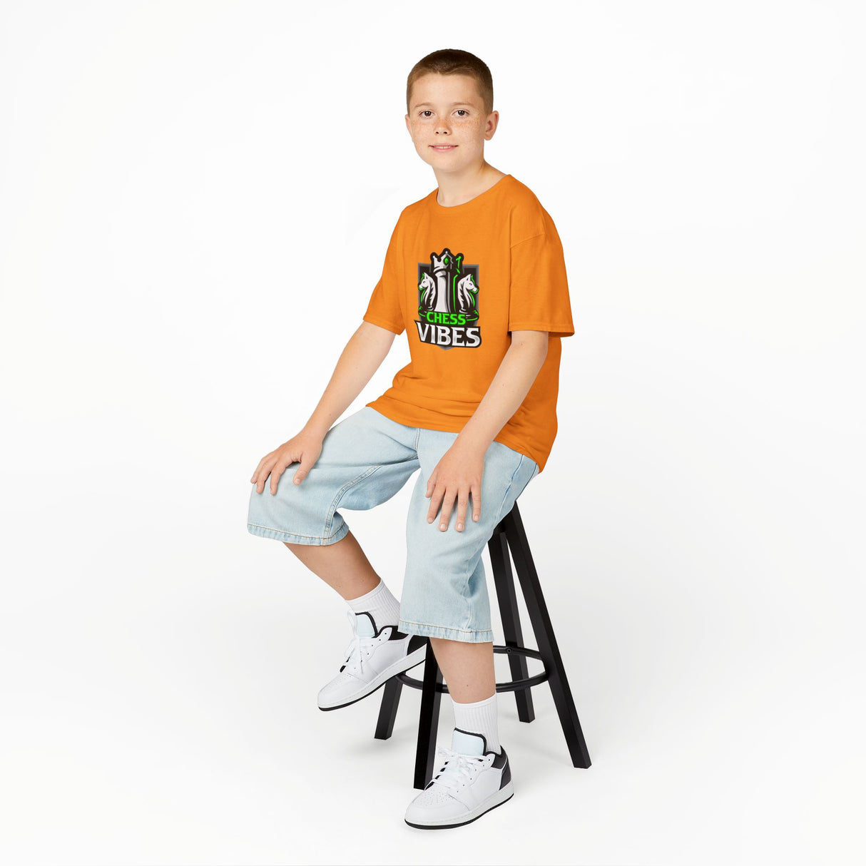 Green Chess Vibes Logo Kids T-Shirt
