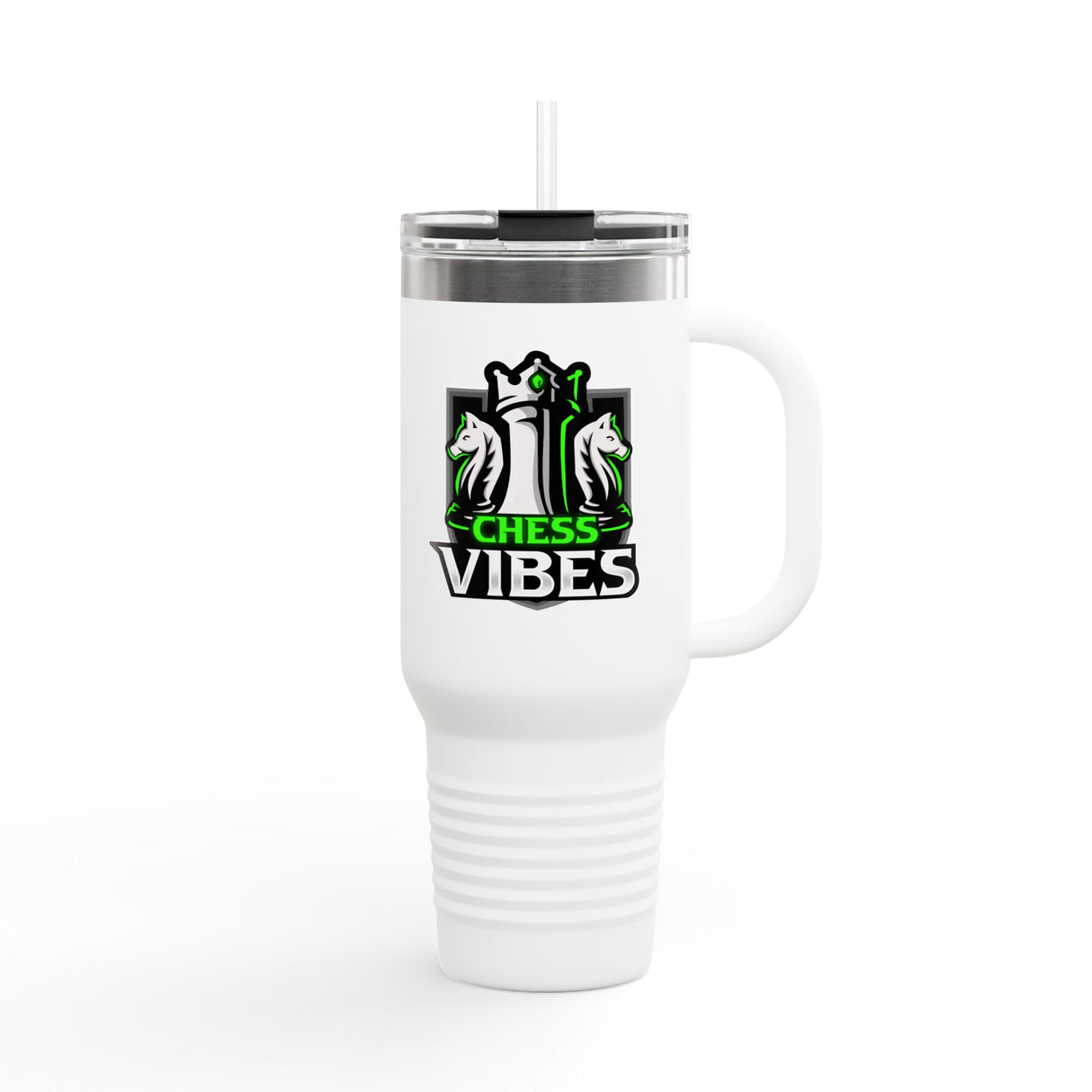 Green Chess Vibes Insulated Travel Mug, 40oz