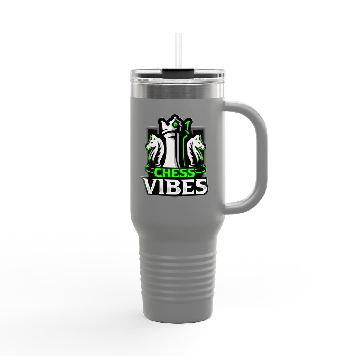 Green Chess Vibes Insulated Travel Mug, 40oz