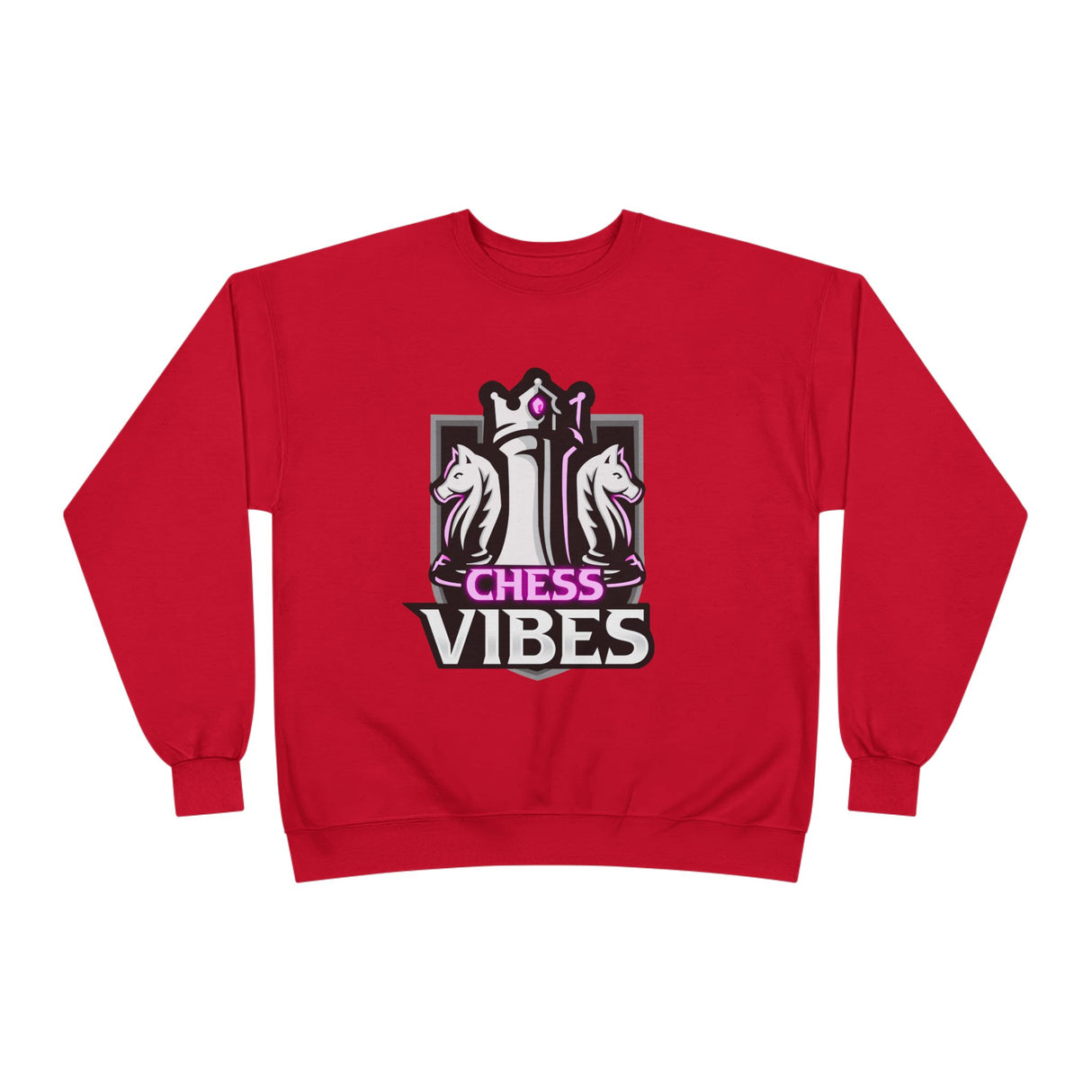 Pink Chess Vibes Logo Crewneck Sweatshirt