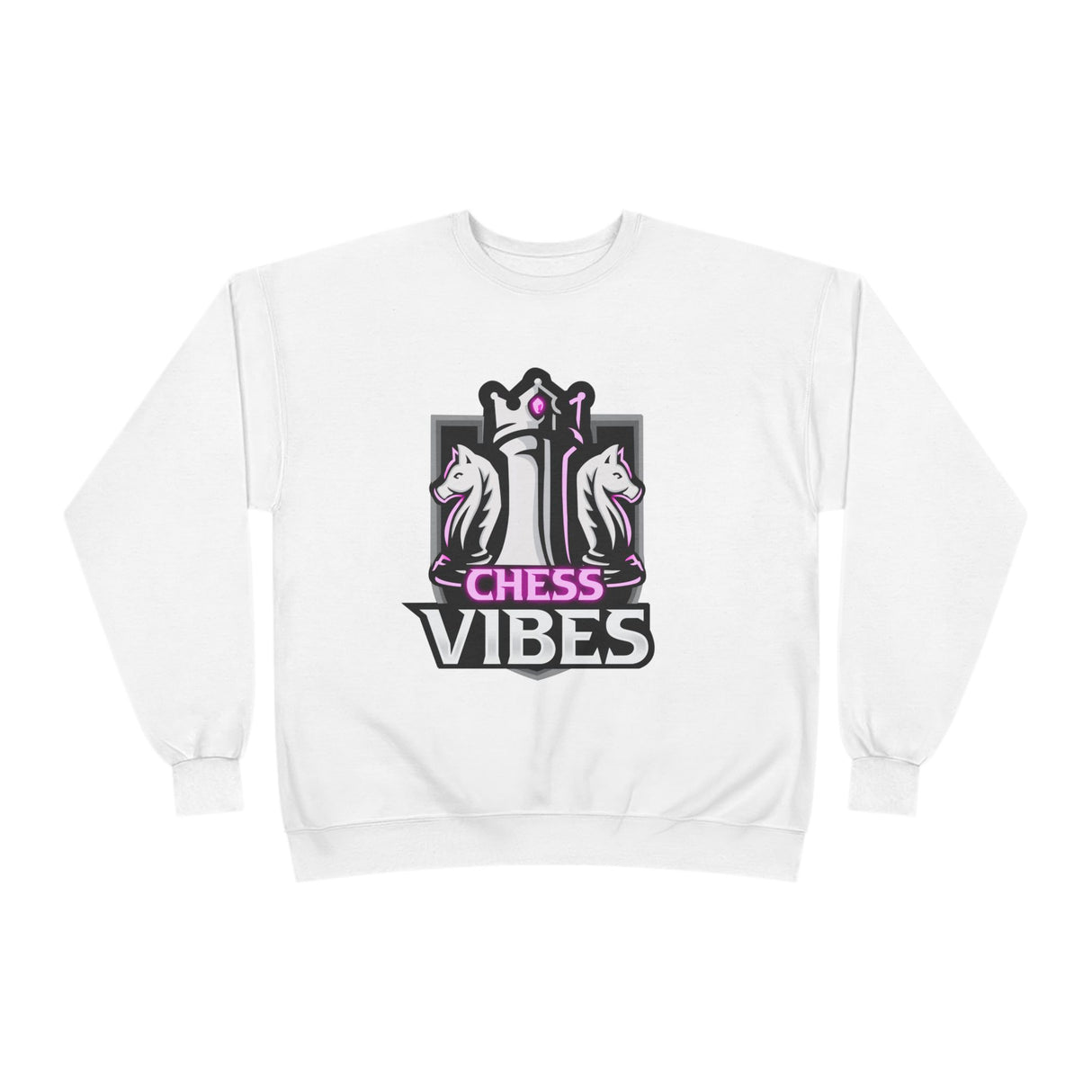 Pink Chess Vibes Logo Crewneck Sweatshirt