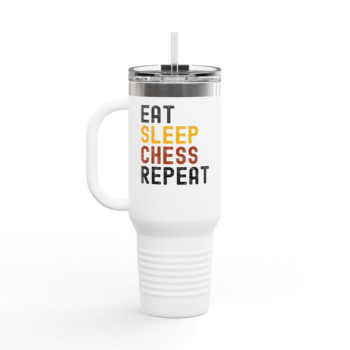 Eat Sleep Chess Repeat Insulated Travel Mug, 40oz