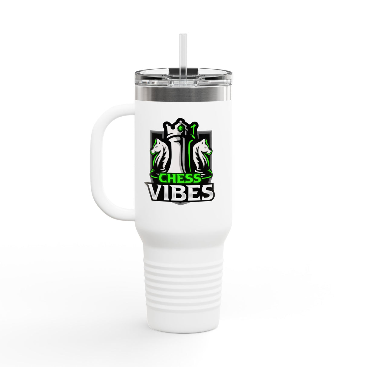 Green Chess Vibes Insulated Travel Mug, 40oz