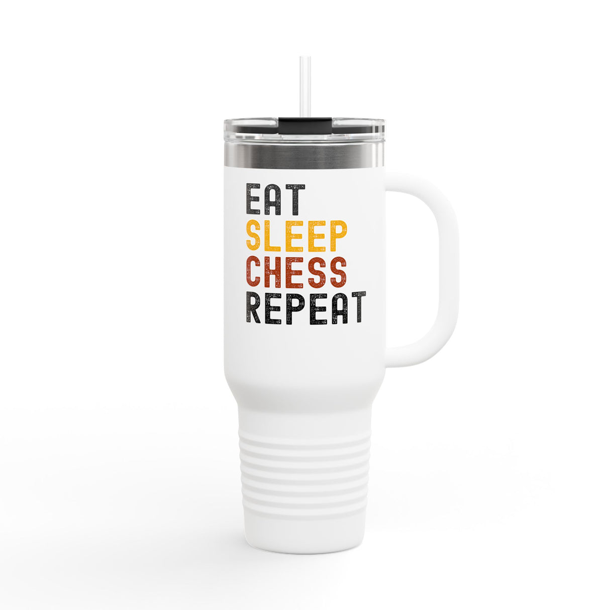 Eat Sleep Chess Repeat Insulated Travel Mug, 40oz