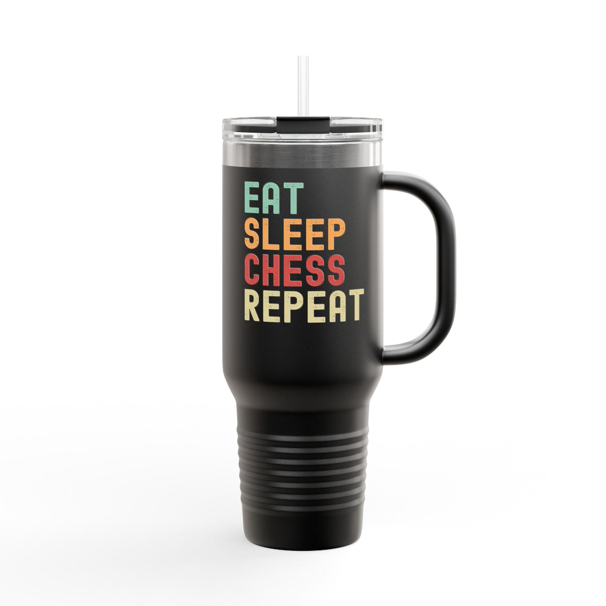 Eat Sleep Chess Repeat Insulated Travel Mug, 40oz