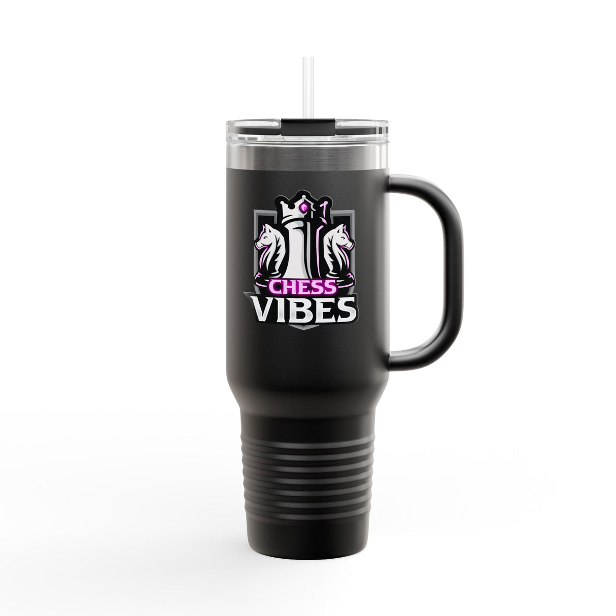 Pink Chess Vibes Insulated Travel Mug, 40oz