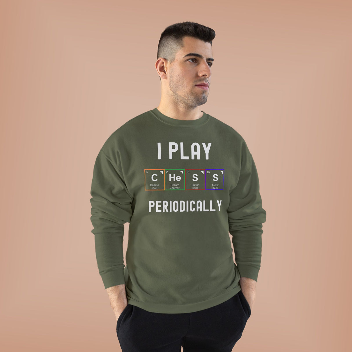 I Play Chess Periodically Crewneck Sweatshirt
