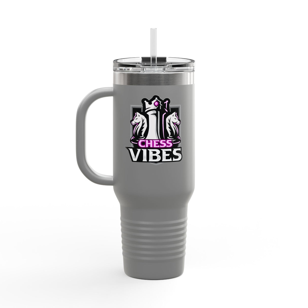Pink Chess Vibes Insulated Travel Mug, 40oz