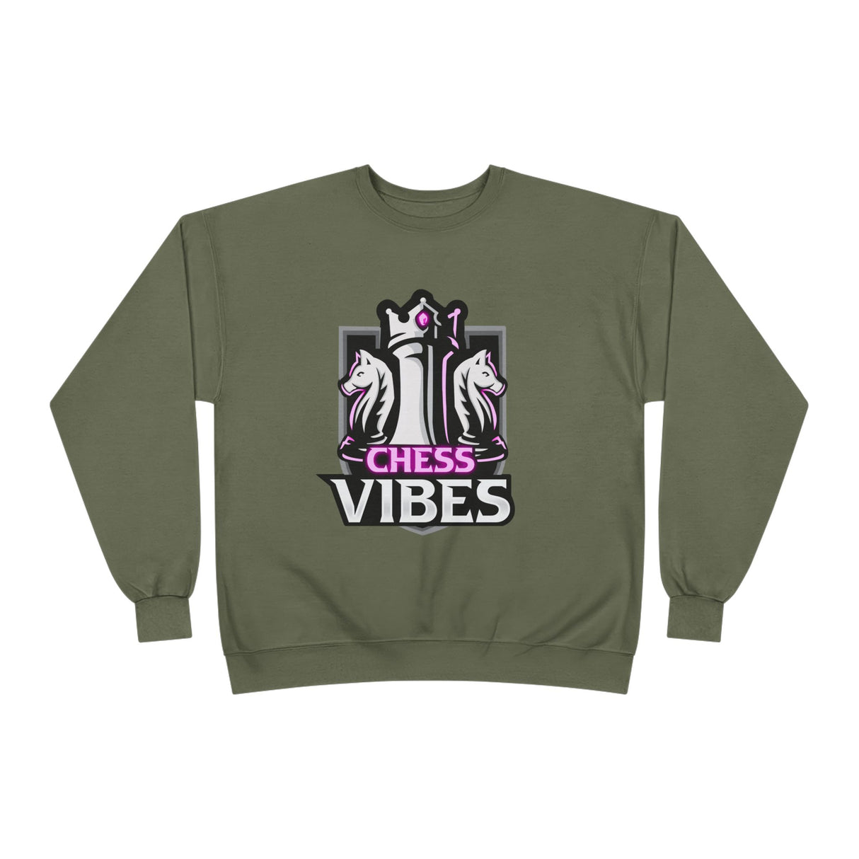 Pink Chess Vibes Logo Crewneck Sweatshirt